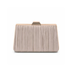 Pleated Satin Evening Clutch