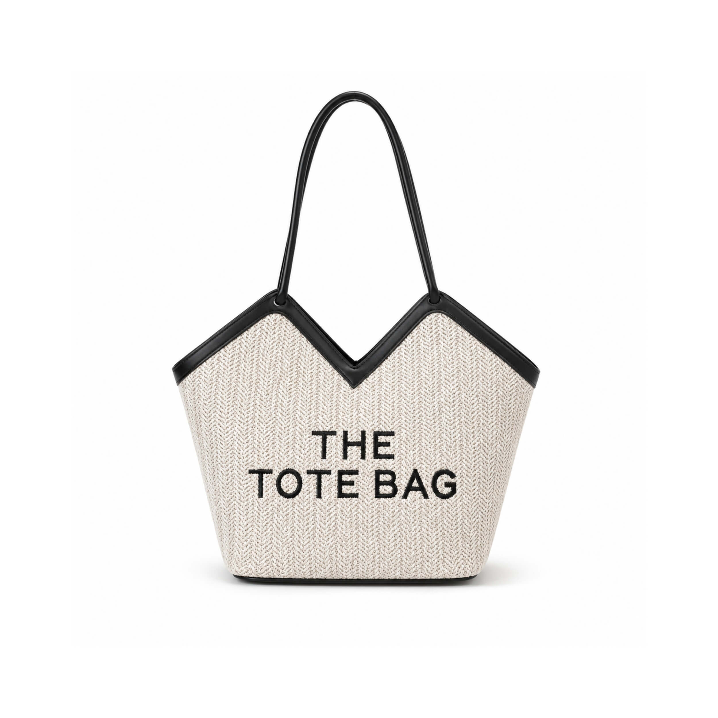 Classic Woven Canvas Tote Bag
