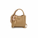Beige Charm Crossbody Bag