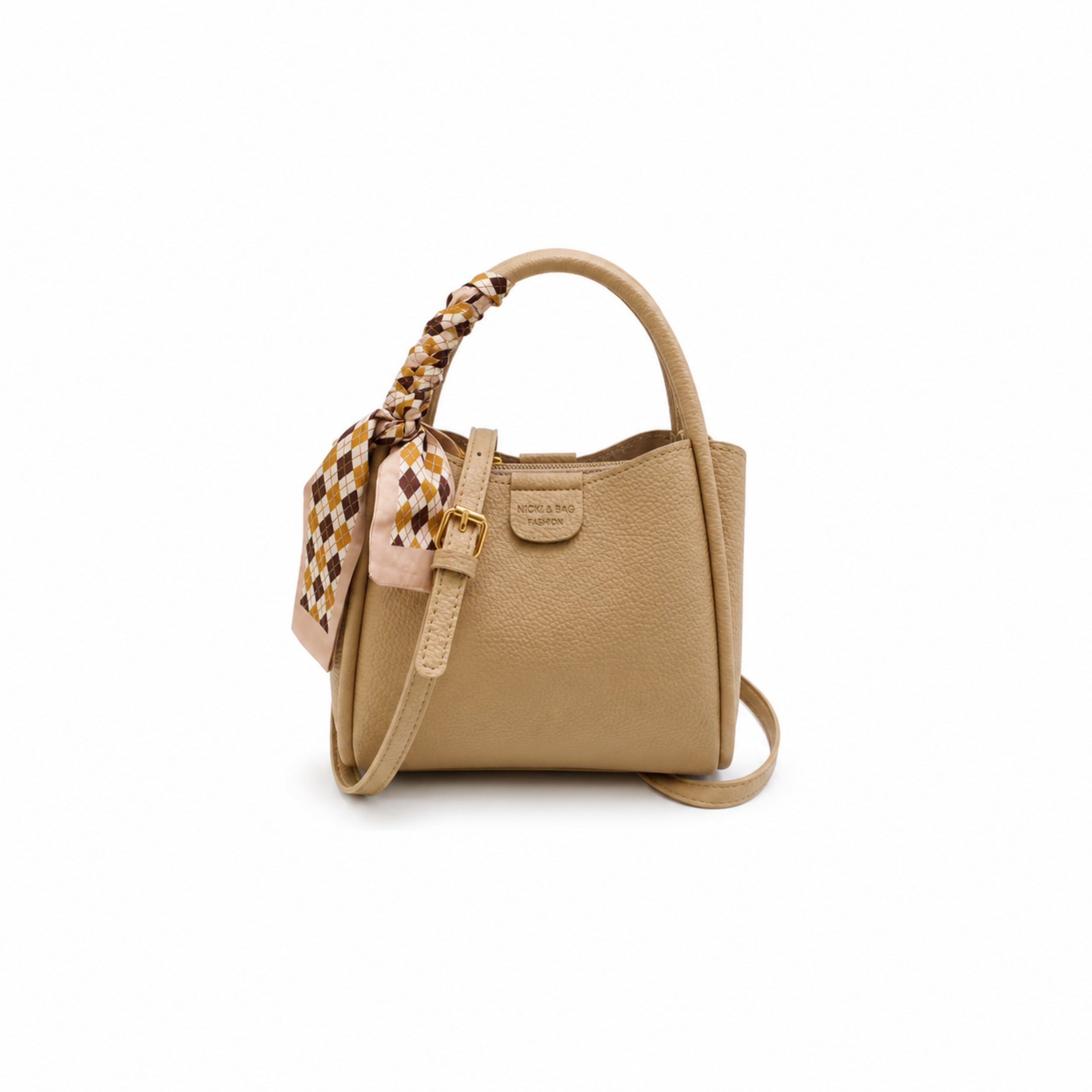 Beige Charm Crossbody Bag