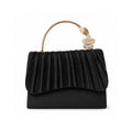 Elegant Floral Handle Evening Clutch
