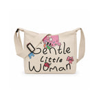 Center Woman Canvas Crossbody Bag
