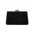 Pleated Satin Evening Clutch