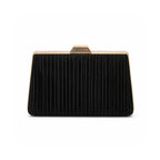 Pleated Satin Evening Clutch