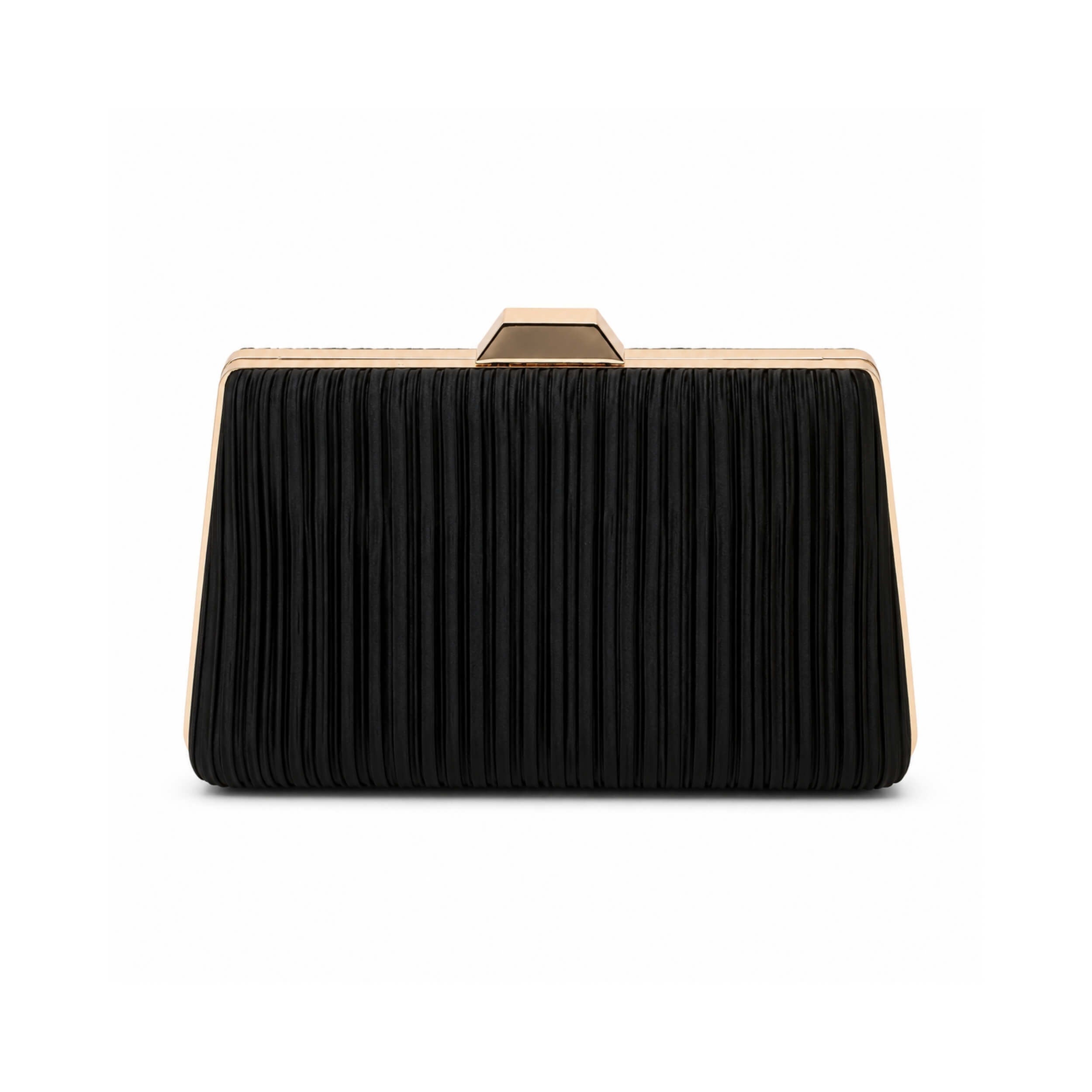 Pleated Satin Evening Clutch