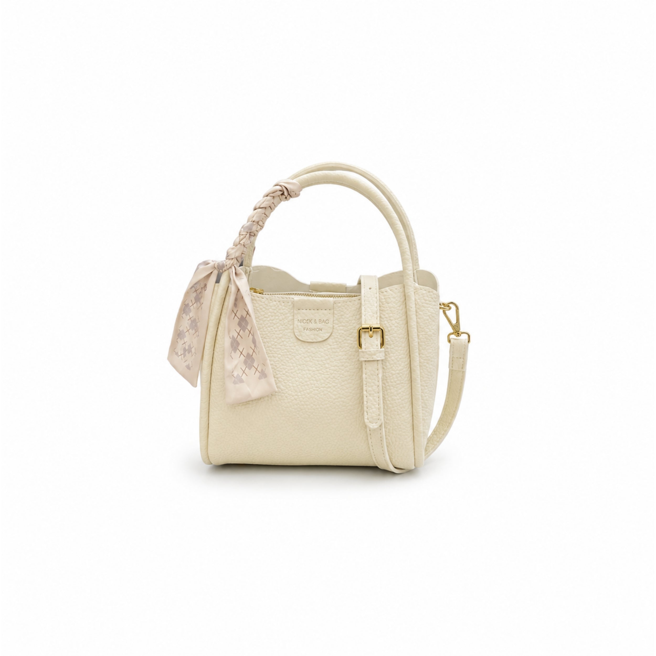Beige Charm Crossbody Bag