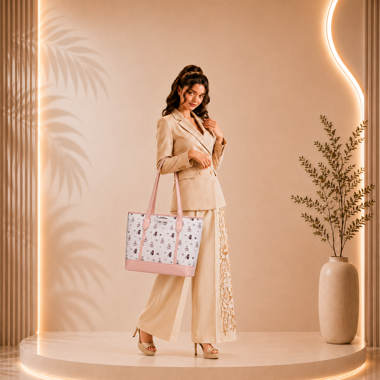 Blush Charm Tote Bag