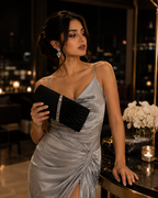 Silver Elegance Clutch