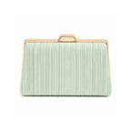 Pleated Satin Evening Clutch