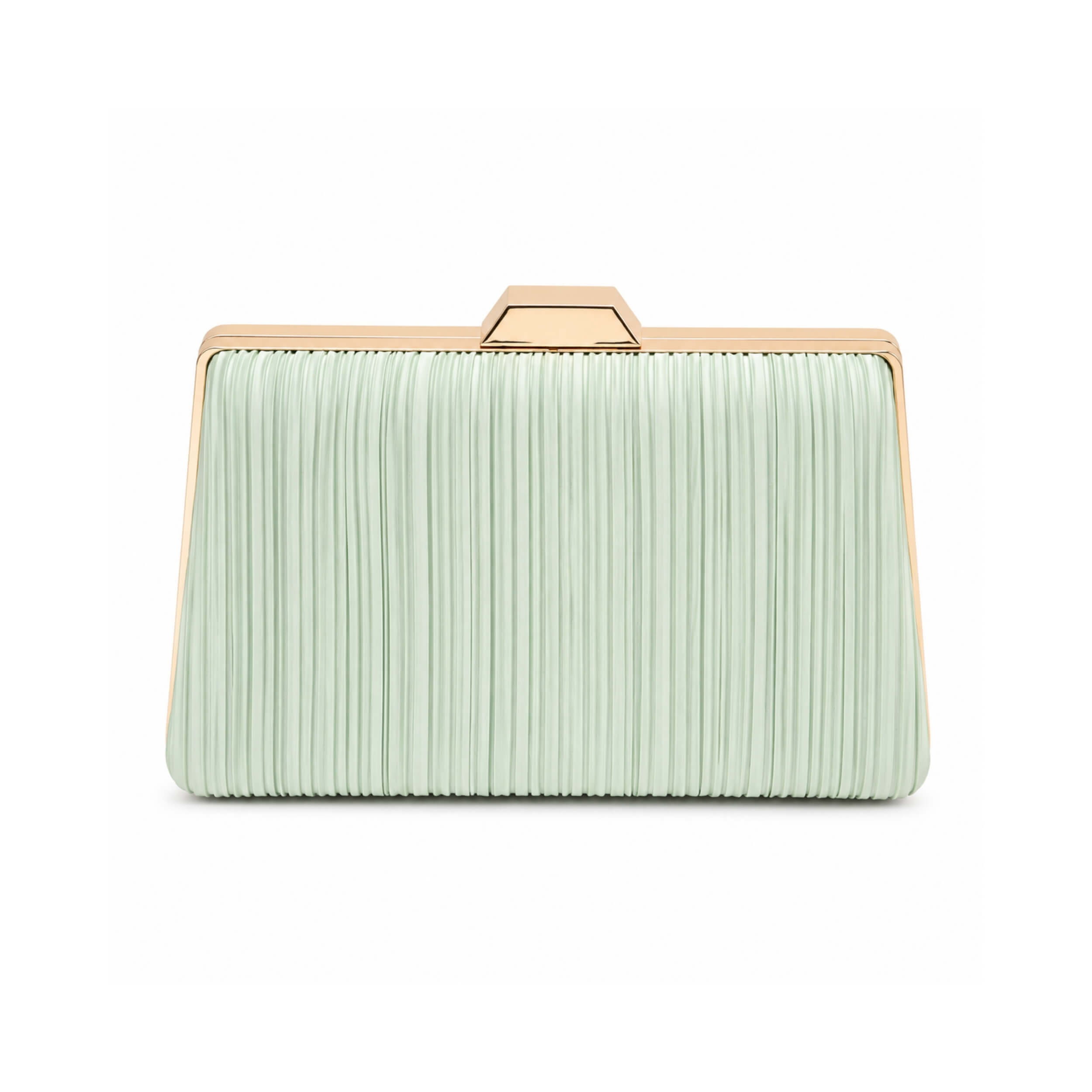 Pleated Satin Evening Clutch
