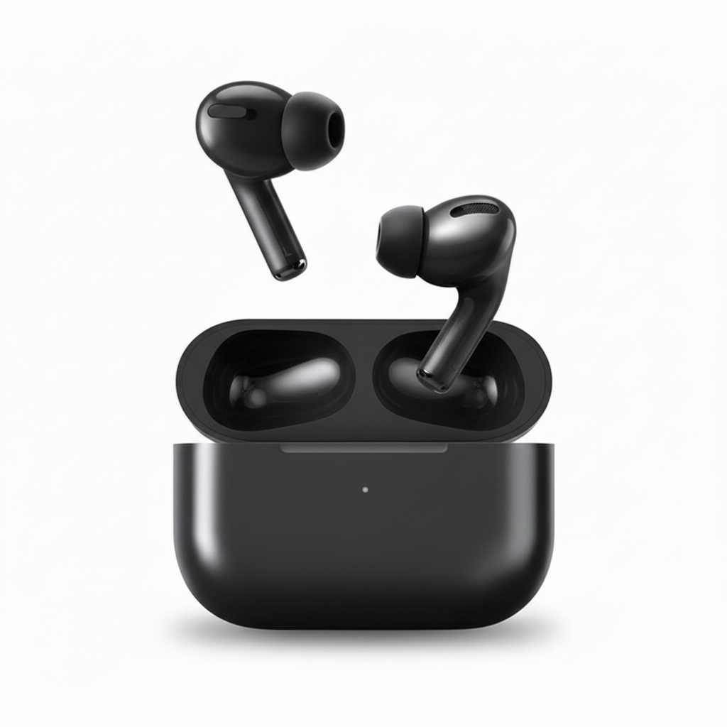 AirPods Pro 2 Black with Buzzer Lanyard & Extra Rubber