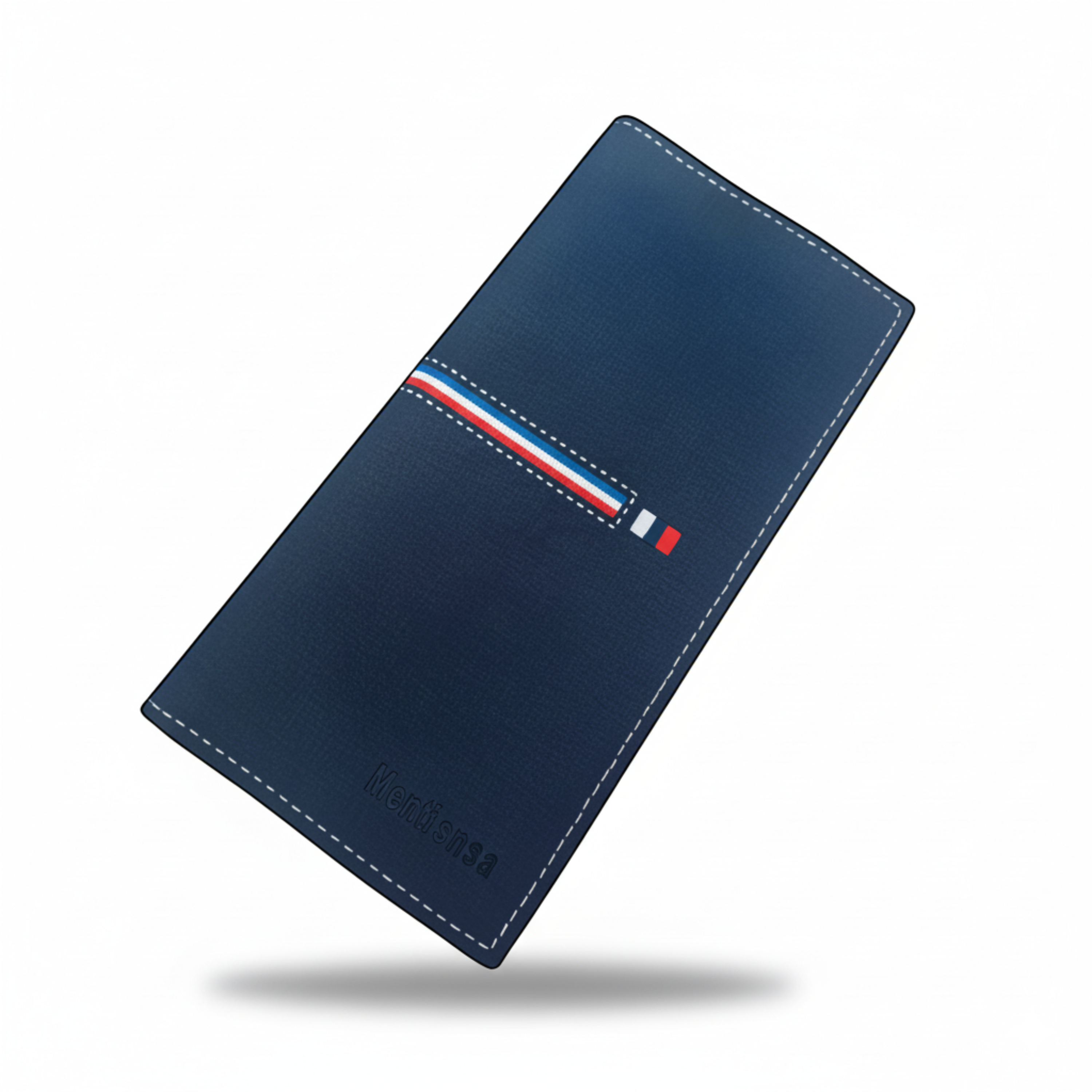 Slim long PU leather wallet for men