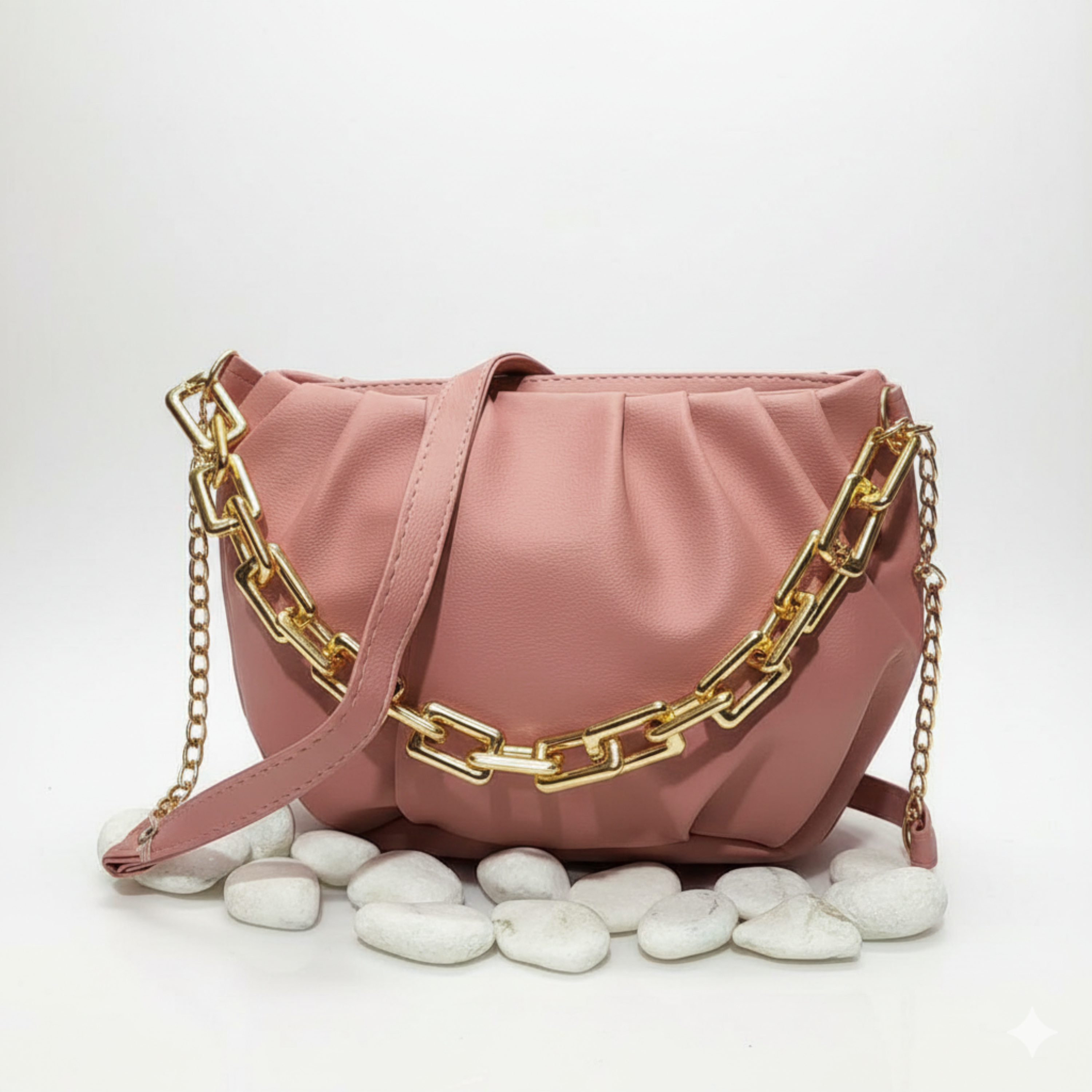 Women's Plain Saddle Crossbody Bag