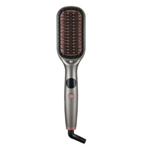 2-in-1 Electric Hair Straightening and Curling Brush with Rapid Heating