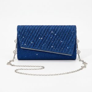 Sparkling Pleated Clutch Bag