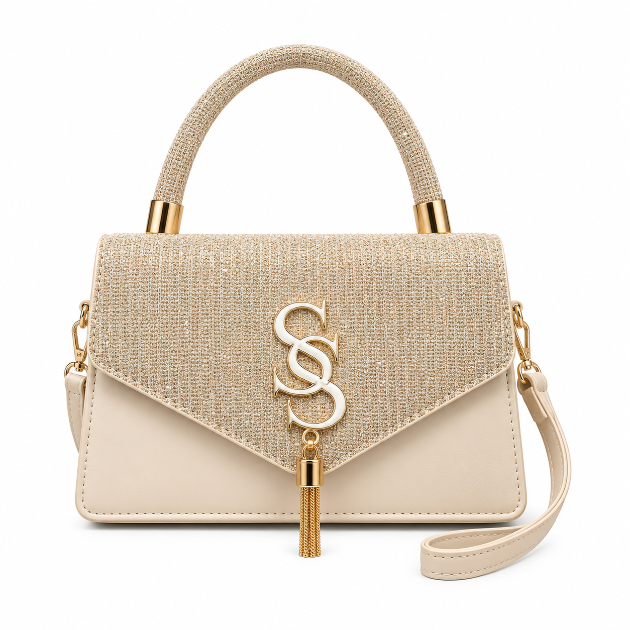 Champagne Crystal Crossbody Bag